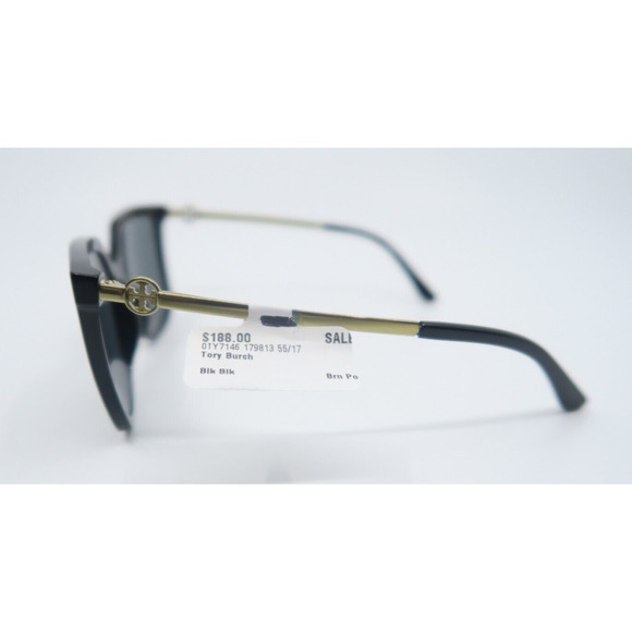 Tory Burch TY7146 1798/13 New Black/Gray Square Women's Sunglasses - Picture 5 of 8